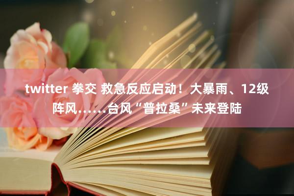 twitter 拳交 救急反应启动！大暴雨、12级阵风……台风“普拉桑”未来登陆