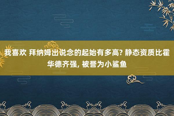 我喜欢 拜纳姆出说念的起始有多高? 静态资质比霍华德齐强， 被誉为小鲨鱼