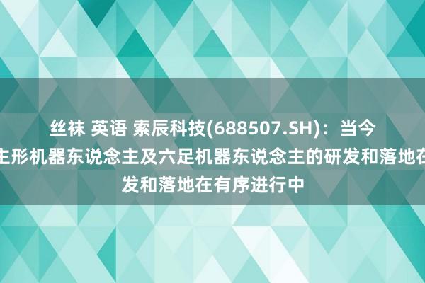 丝袜 英语 索辰科技(688507.SH)：当今公司东说念主形机器东说念主及六足机器东说念主的研发和落地在有序进行中