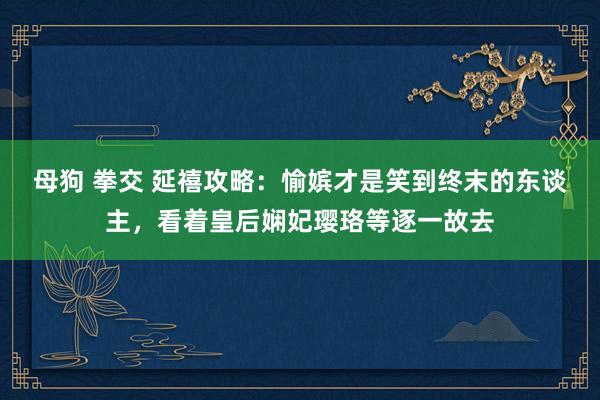 母狗 拳交 延禧攻略：愉嫔才是笑到终末的东谈主，看着皇后娴妃璎珞等逐一故去